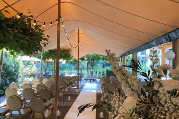 Outdoor wedding area
