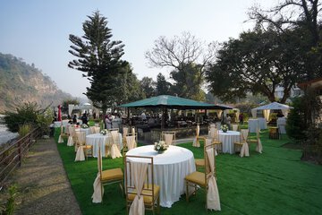 Outdoor banquet area