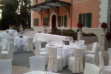 Outdoor banquet area