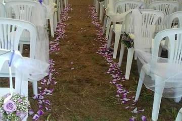 Outdoor wedding area