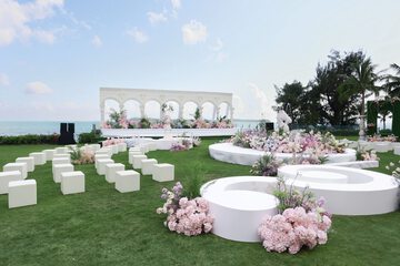 Outdoor wedding area