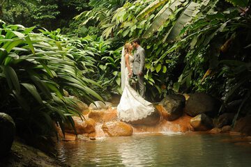 Outdoor wedding area
