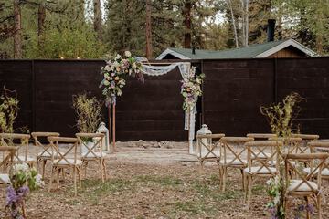 Outdoor wedding area