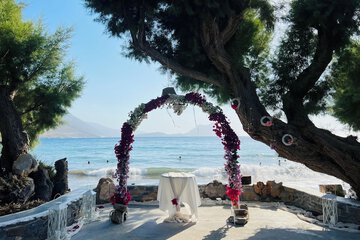 Outdoor wedding area