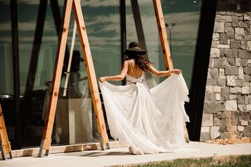 Outdoor wedding area