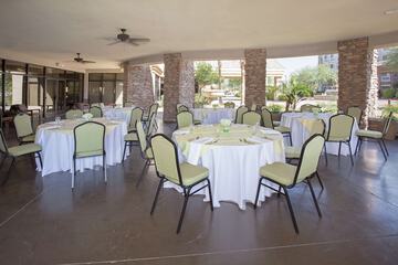 Outdoor banquet area
