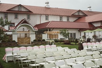 Outdoor wedding area
