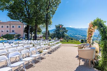 Outdoor wedding area