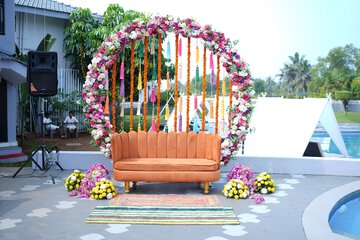 Outdoor wedding area