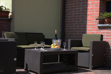 Outdoor banquet area