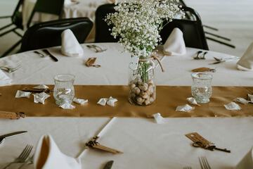 Outdoor banquet area