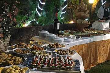 Outdoor banquet area
