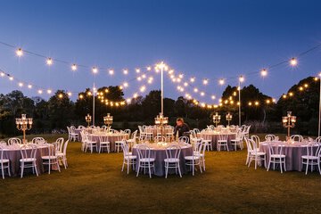 Outdoor banquet area