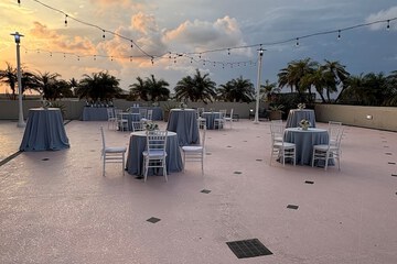 Outdoor banquet area
