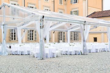 Outdoor wedding area