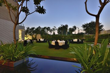 Outdoor banquet area