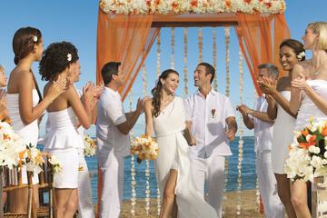 Outdoor wedding area