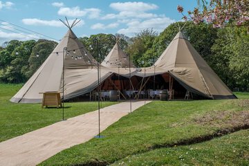 Outdoor wedding area