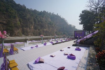 Outdoor banquet area