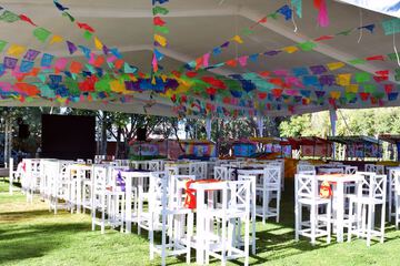 Outdoor banquet area