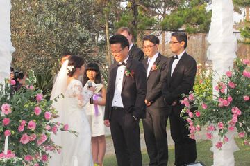 Outdoor wedding area