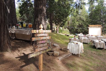 Outdoor wedding area