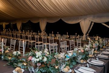 Outdoor banquet area