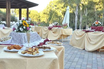 Outdoor banquet area