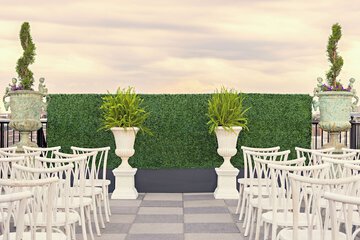Outdoor wedding area