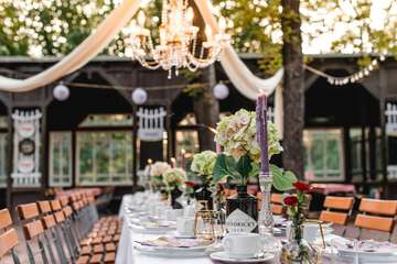 Outdoor wedding area