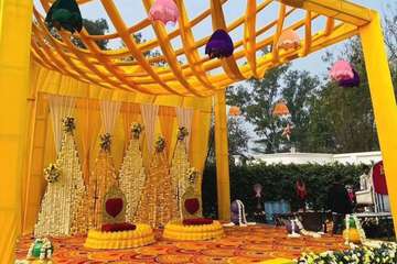 Outdoor banquet area