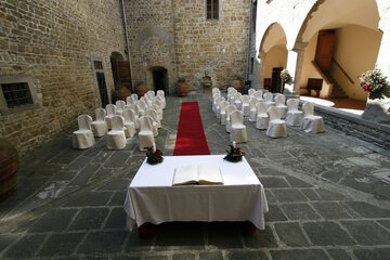 Outdoor wedding area