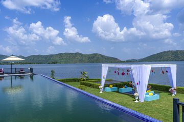 Outdoor wedding area