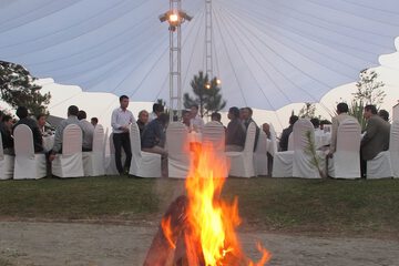 Outdoor wedding area