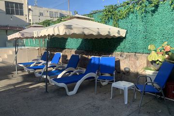 Outdoor banquet area