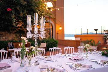 Outdoor wedding area