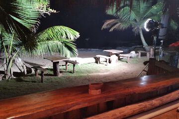 Outdoor banquet area