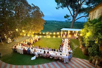 Outdoor wedding area