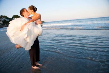 Outdoor wedding area