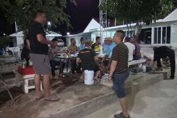Outdoor banquet area