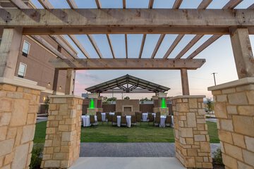 Outdoor banquet area