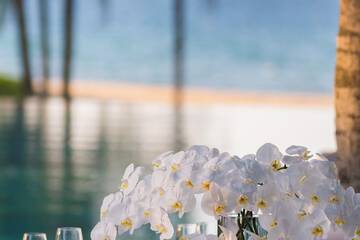 Outdoor banquet area