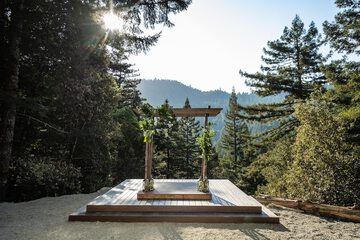 Outdoor wedding area