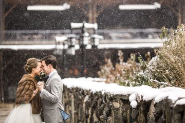 Outdoor wedding area