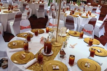 Outdoor banquet area