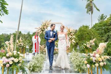 Outdoor wedding area