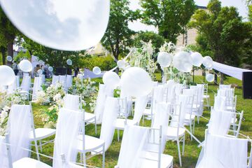 Outdoor wedding area