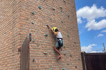 Outdoor rock climbing