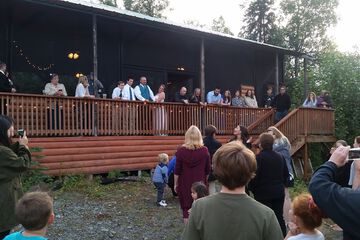 Outdoor wedding area