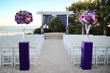 Outdoor wedding area